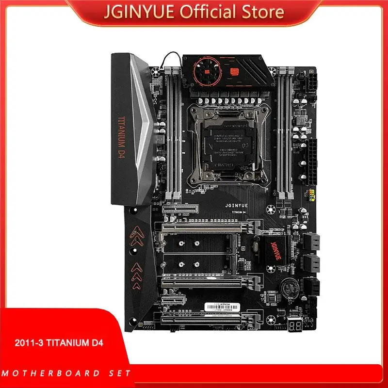 

Материнская плата JGINYUE ATX, Intel LGA 2011-3 E5 DDR4 2133 МГц 64 Гб M.2 NVME SATA USB3.0 2011-3 TITANIUM D4
