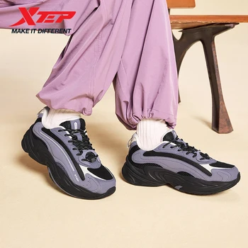 Xtep Casual Shoes For Women Street Style Support Lightweight Leisure Cushioning Outdoor Soft Stability Sneakers 875418320007