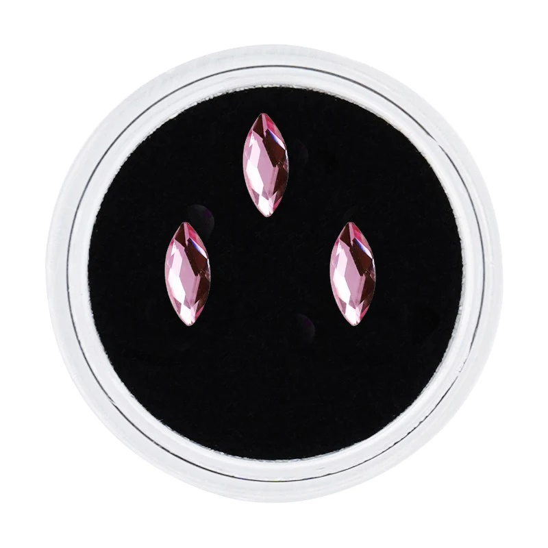 치과 치아 보석 크리스탈 다이아몬드 장식, 다양한 모양, 컬러 치아 쥬얼리, 의치 아크릴, 상자당 4 개