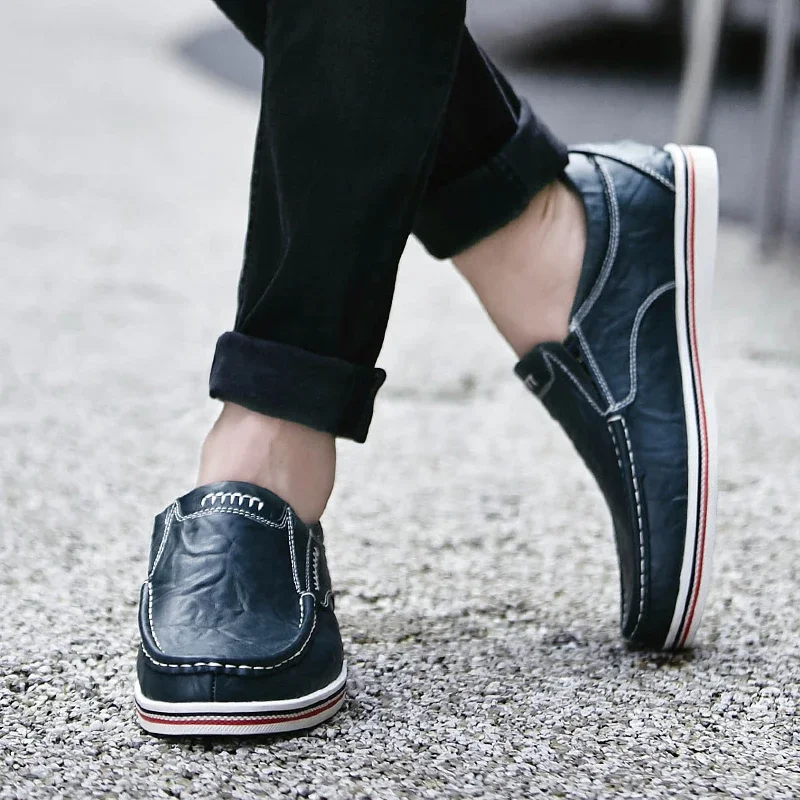 Men's Leather Casual Flats Moccasins Loafers for Party Driving casual shoes leather shoes