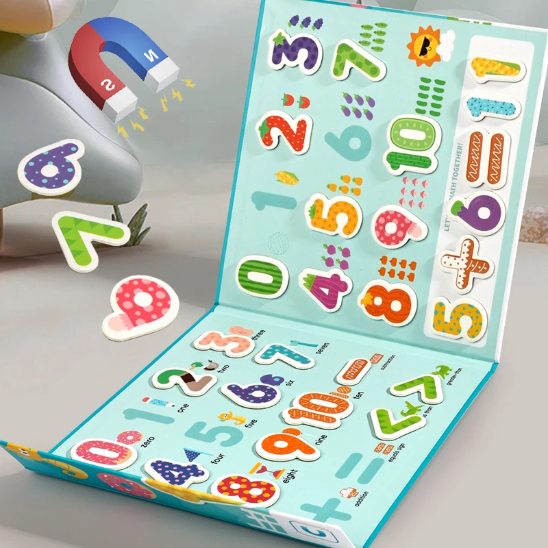 Magnetic Logic Puzzle Cognitive Book for Kids Number Operations Math Skills Educational Toy STEM Learning Magnetic Stickers