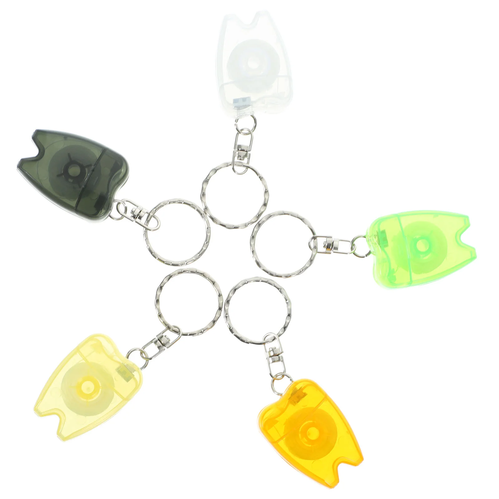 

Mini Dental Floss Key Chain Portable Keychain Dental Floss Box Teeth Shape Dental Floss Box Oral Cleaning Tool Random Color