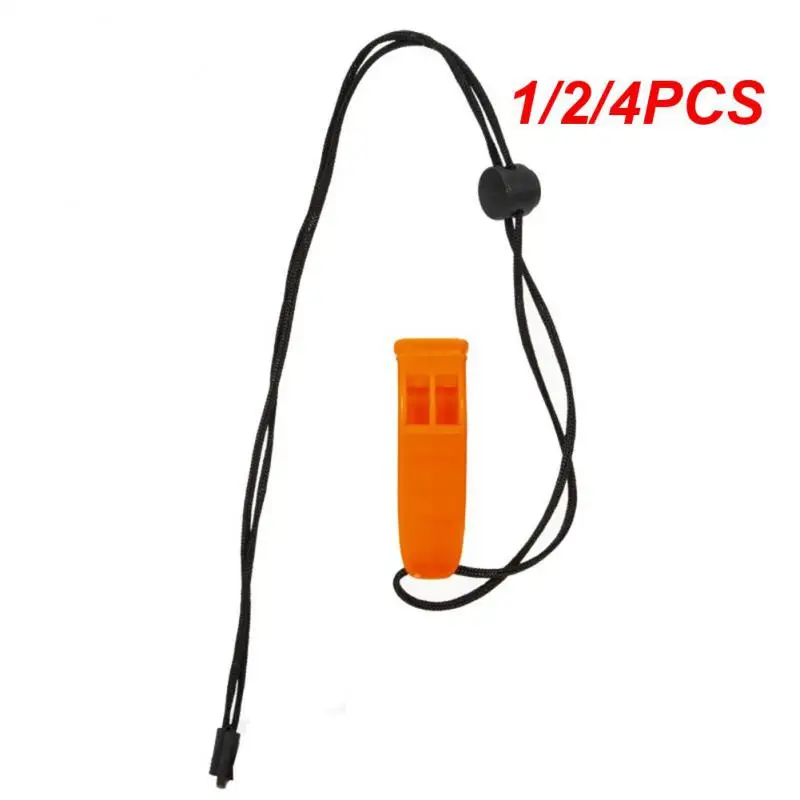 

1/2/4PCS Outdoor Survival Whistle Multi-purpose Unobstructed Sound Camping Fishing Survival Whistle With Rope Muti Tools