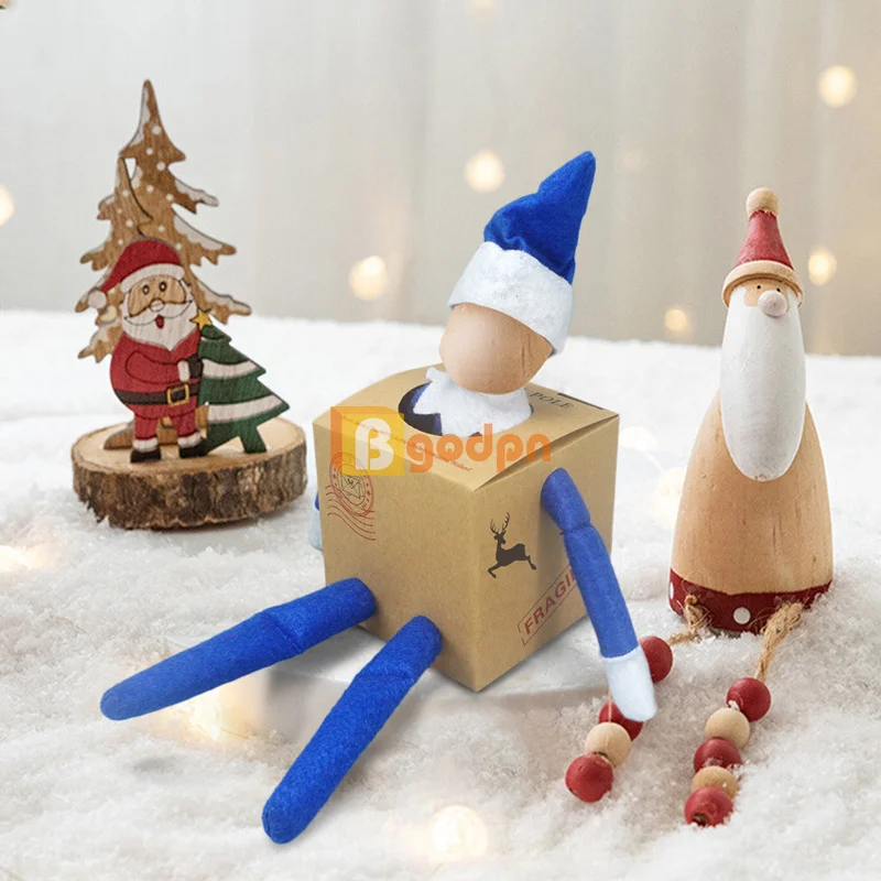Elf Delivery Box Christmas Elf Doll Arrival Box Shipping Props Dollhouse Accessory For Kid Gift christmas countdown calendar christmas advent calendar fishing advent calendar rock advent calendar