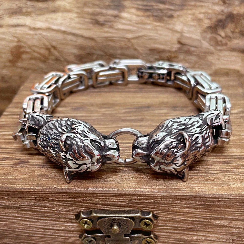 iMETACLII Acciaio Annata Cranio Teschio Braccialetto del Polsino con Chiusura a Molla, Bracciale da Uomo Ragazzi, Gotico Rock Punk