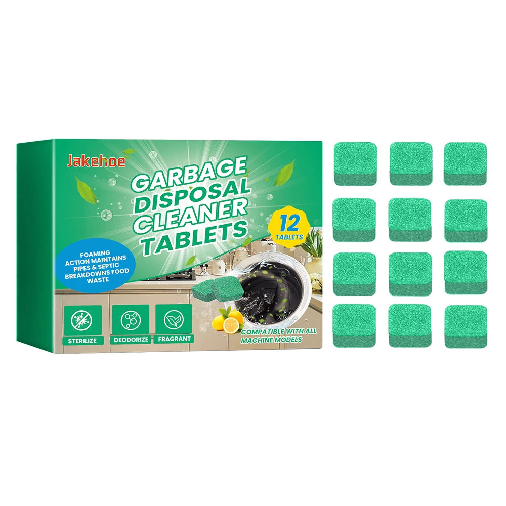 Tabletas ambientadoras de eliminación de basura para fregadero, bloque de limpieza de tubería de drenaje efectivo para cocina y hogar