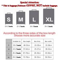 Tourist Attraction World Map Luggage Cover Travel Accessories Eiffel Tower Trolley Case Covers Elastic Suitcase Protective Cover 2