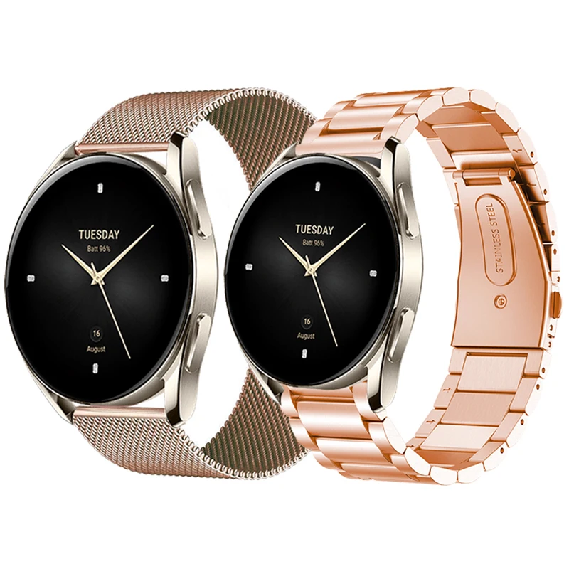 

Металлический браслет для умных часов Xiaomi Watch S1 S2, аксессуары из нержавеющей стали, ремешок для спортивных часов Mi Watch Color 2, 22 мм