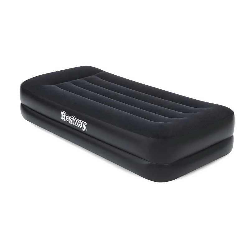 Bestway67401FlockedSurfaceTritechAirbedTwinBuiltinACpump