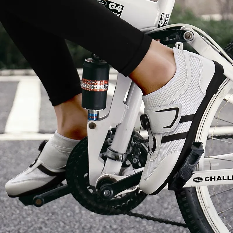 Road bike lock shoes, girls' cycling shoes, breathable hard soled cycling casual shoes