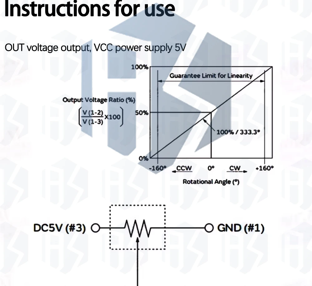 1~10PCS CJMCU-103 CJMCU 103 Drehwinkelsensor SMD Staubdichtes Winkelsensierpotentiometer-Modul SV01A103AEA01R00 – Detail 25