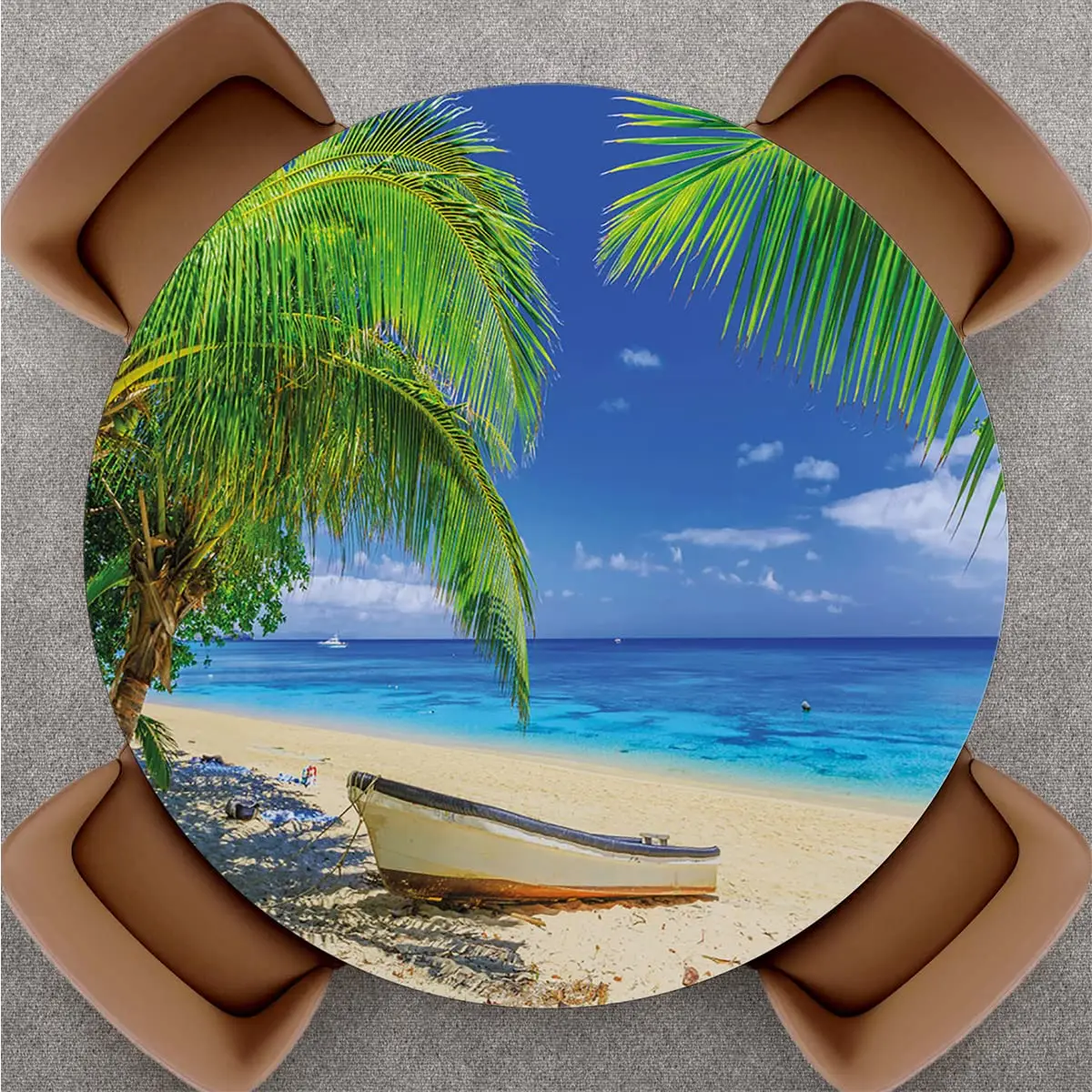 

Пляжная летняя скатерть, круглая настенная скатерть, дождевая крышка, водонепроницаемая скатерть для обеденного стола, для внутреннего и наружного декора