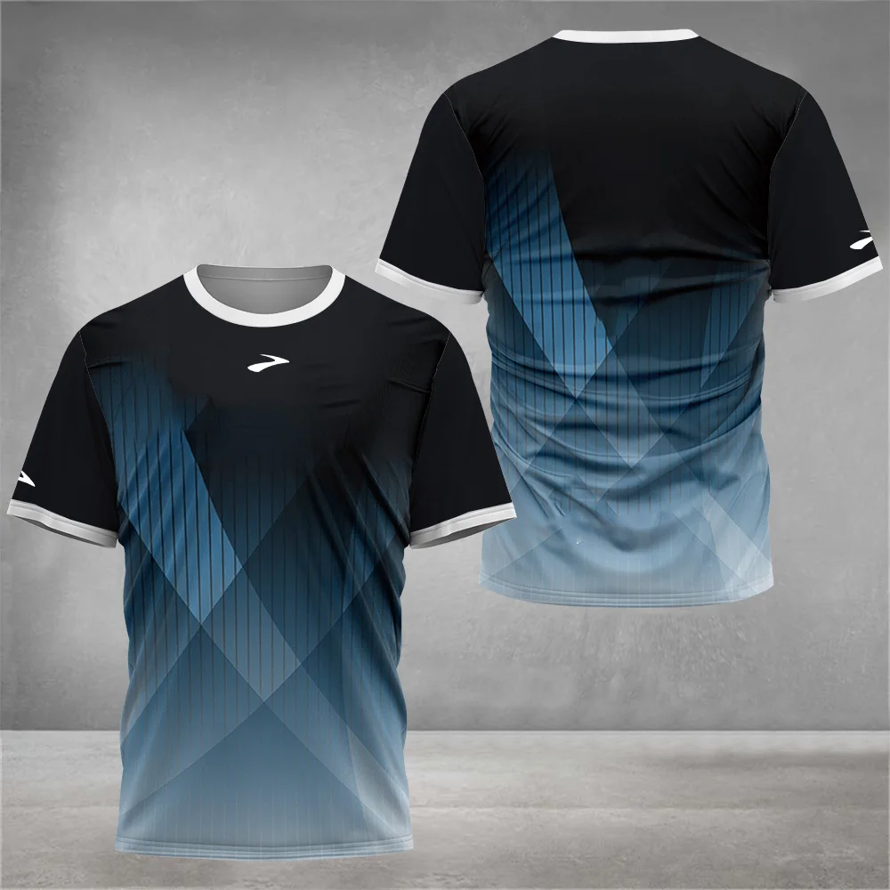 

2024 New Casual Men's Crew Neck T-shirt Top Summer Holiday Lightweight Beach Short Sleeve Tee Tennis Badminton Volleyball TShirt