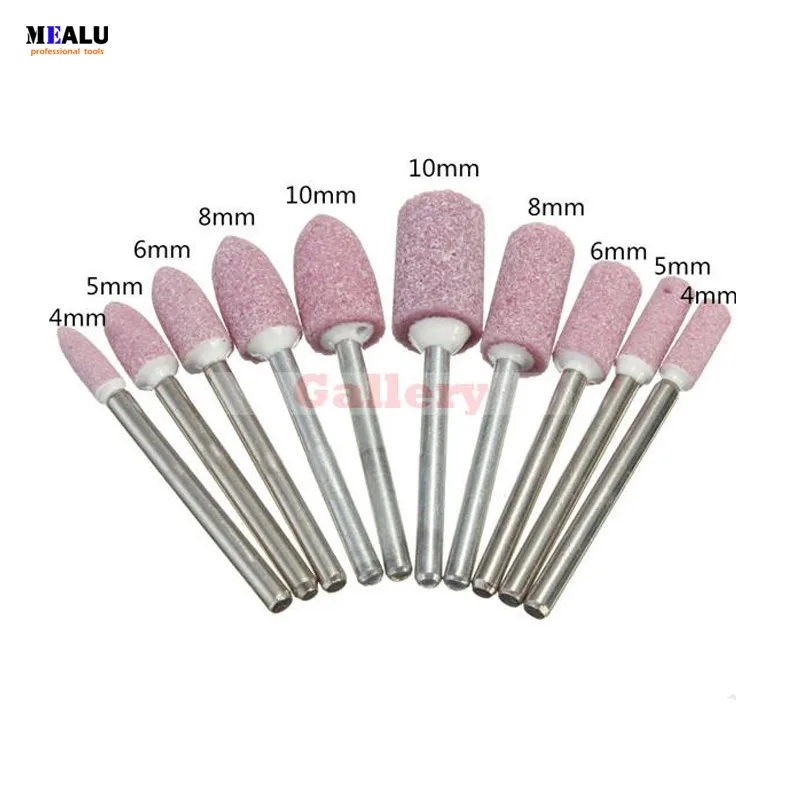 

10 Pcs Abrasive Mounted Stone Rotary Tool 1/8 Shank for Dremel 1 4000 Abrasive Tools