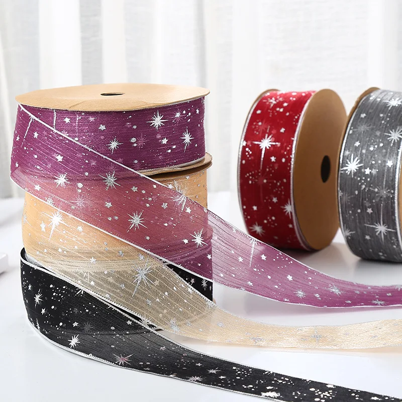 

20 Yards Organza Yarn Ribbon Silk Fishtail Chiffon Ribbon Bouquet Gifts Packaging Wedding Party Decorations Sewing DIY Crafts