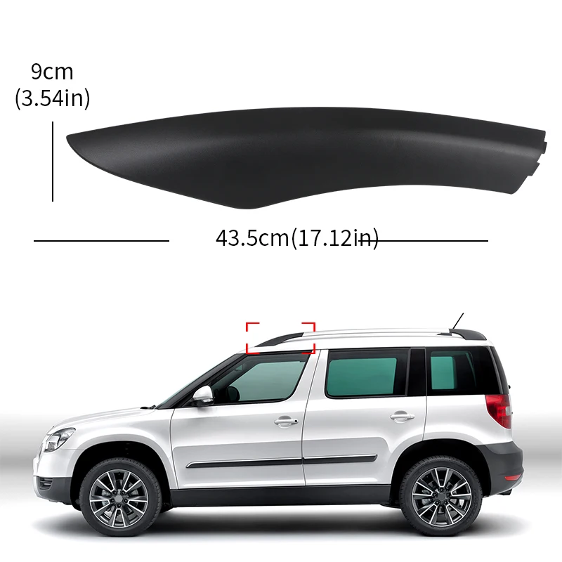 Front Left Right Roof Rack Cover Roof Luggage Bar Rail End Cover Shell For Skoda Yeti SUV 2009-2018 5LD860145-GT5 5LD860145 2