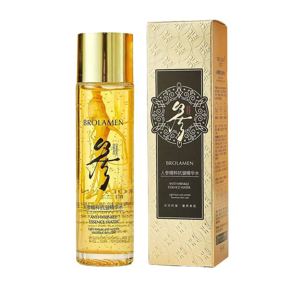 

120ml Golden Ginseng Essences Water Anti-wrinkle Face Serum Fade Fine Lines Hyaluronic Acid Moisturizing Facial Skin Care