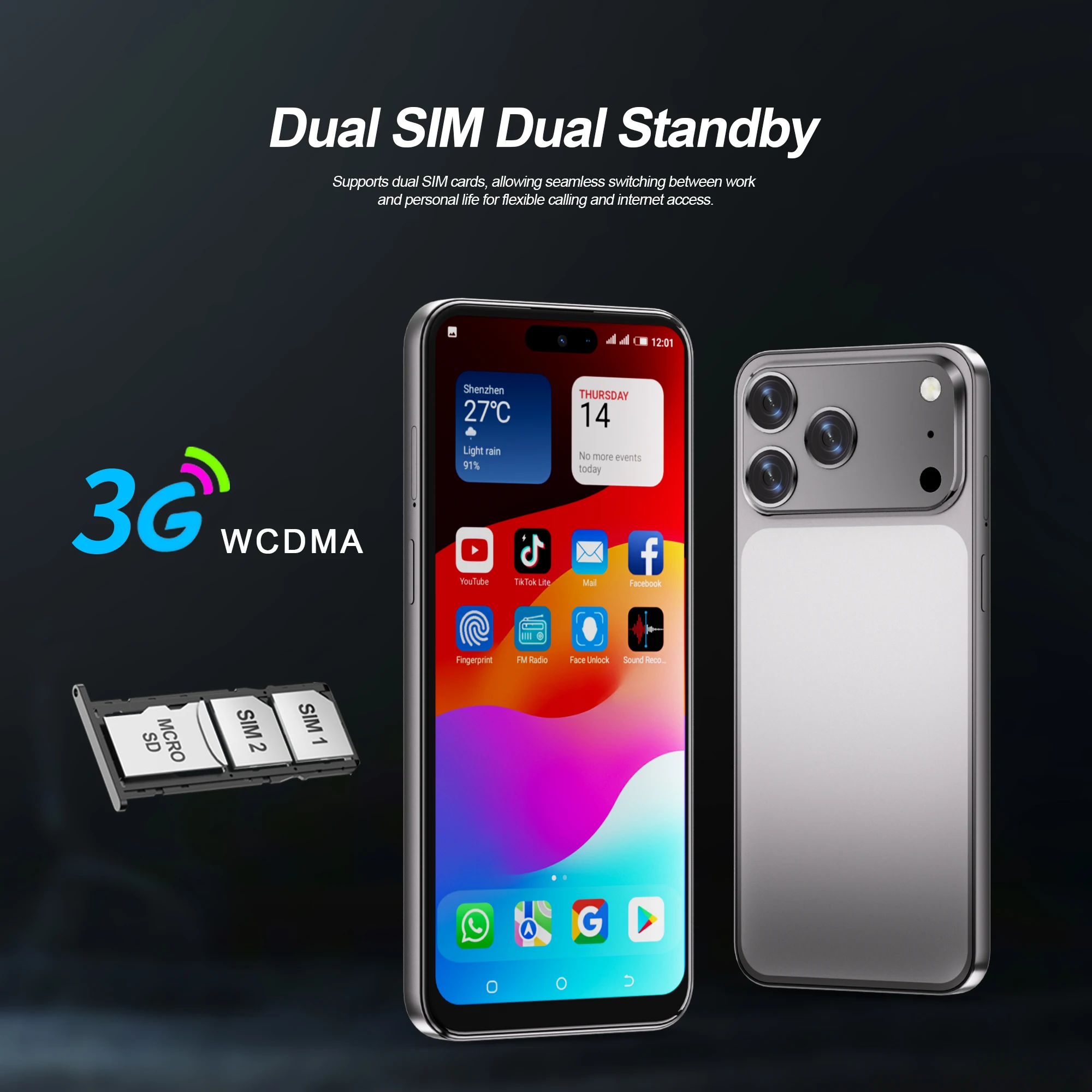 SERVO A17 PRO 3G WCDMA Smart Phone 6.79" Big Screen 2GB+64GB Android System Play Store WiFi 2 SIM Card Large Battery Smart Phone