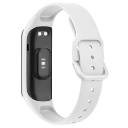 Soft Silicone Replacement Strap - Sport Watchband Bracelet - Galaxy Fit 2 (White)
