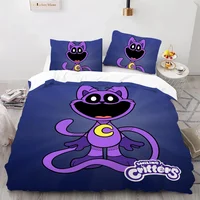 Anime Cartoon S-Smiling Critters Horror Game CATNAP DOGDAY Duvet Cover Sets Printed Bedding Set Double Queen King Size 2/3pcs 1