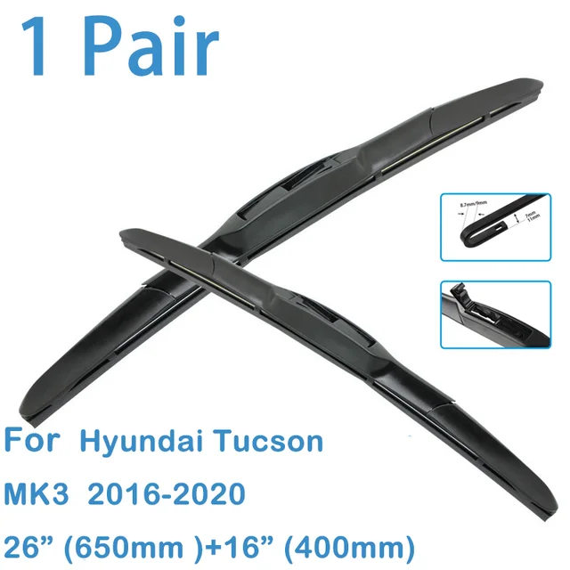 Windscreen Wiper Blades For Hyundai Tucson TL MK3 Front Rear Window