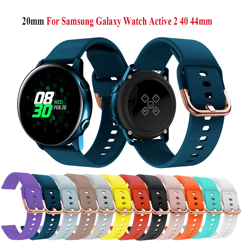 Silicone Di Ricambio Da 20Mm Per Samsung Galaxy Watch Active 2 40 44Mm Wristband Galaxy Watch 6 Classic 43/47Mm Smartwatch Bracciale