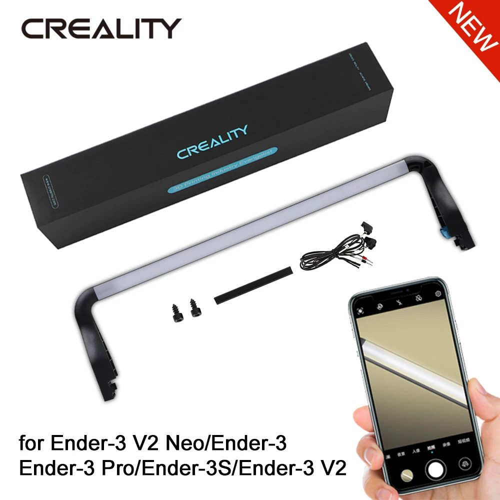 Creality-neo Led Light Bar Kit Peça de Impressora 3d Ender3 v2 Atualizado Luz Brilhante 24v 5w L290 mm Ender-3v2 Ender-3pro