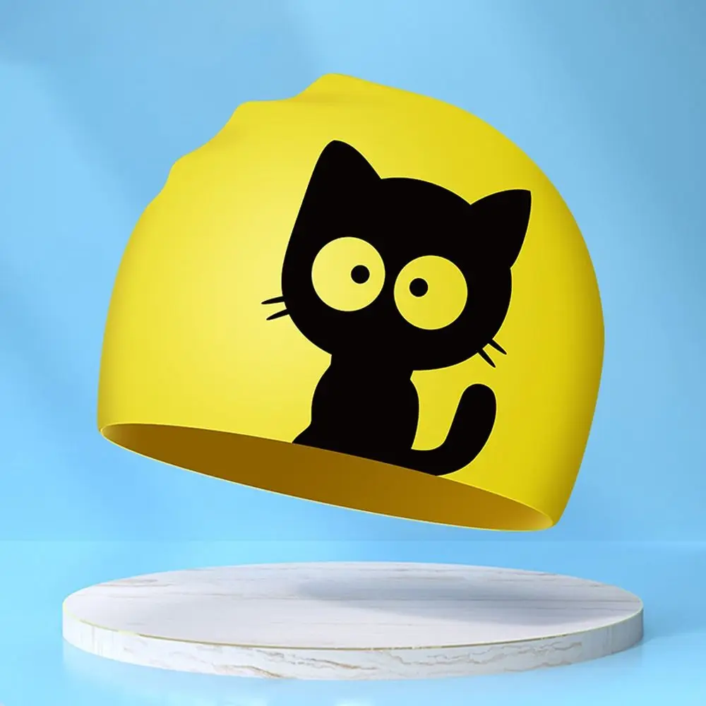 Lightweight Waterproof Children Swimming Cap Silicone Cartoon Kid Swimming Hat Protect Ears Animal Bathing Hats Cap Swiming Pool 4
