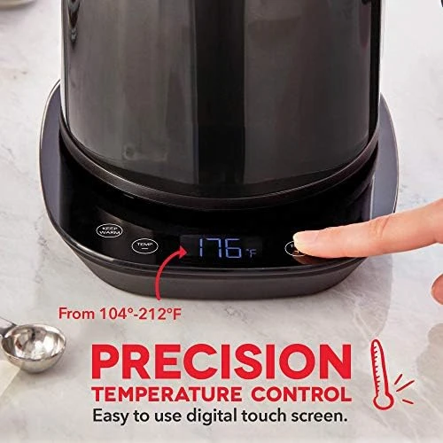 

Kettle, Cordless Hot Water Kettle - Black Stainless Steel, 57oz/1.7L