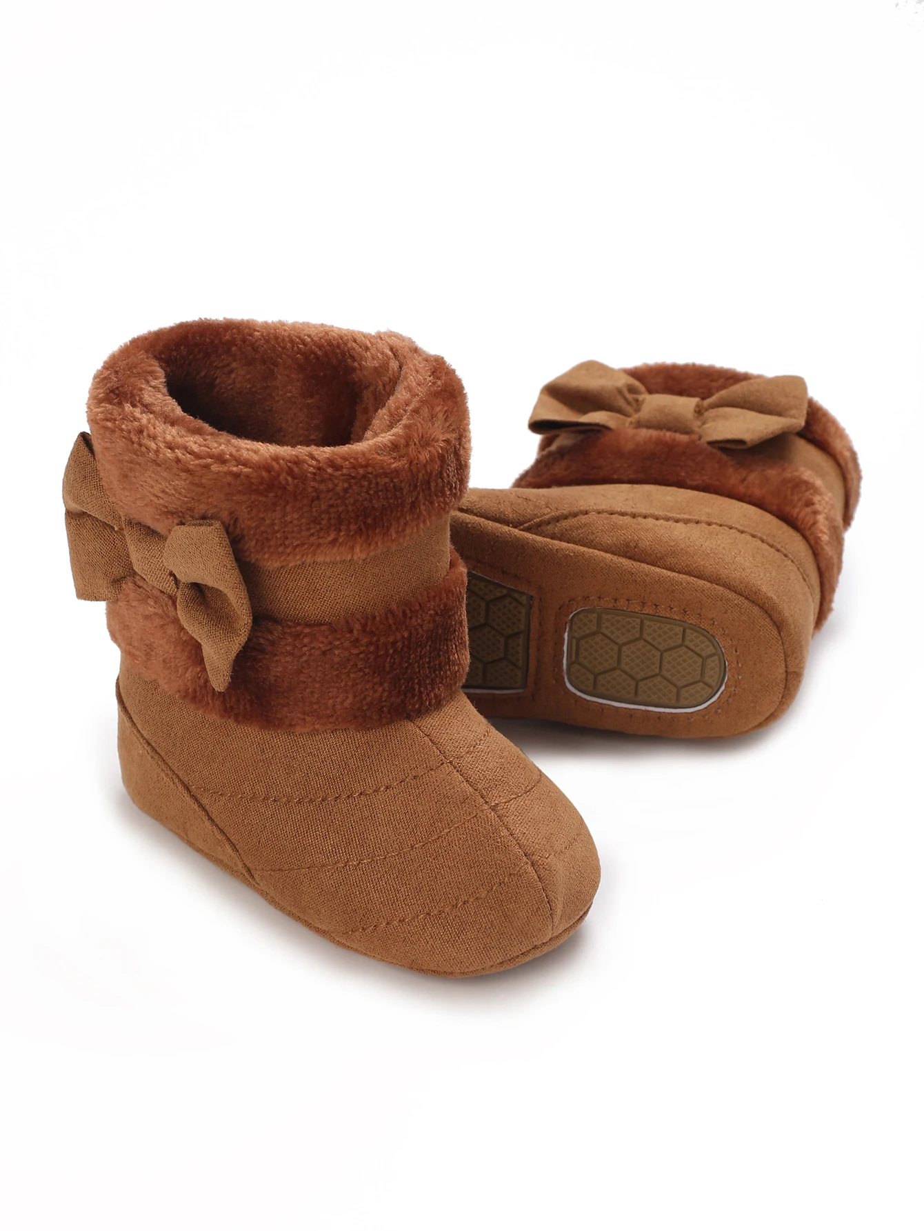 0–18 Monate Baby-Winterstiefel – Plüsch-Schneestiefel mit süßer Schleife | Warmer erster Schritt – Detail 28