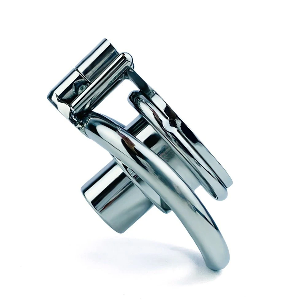 FRRK Stainless Steel Inverted Male Chastity Cage Device With Metal Urethral Catheter Lock Cock Penis Rings 정조대 Sex Toys For Men penis chastity cage chastity lock sex toy chastity cage accessory
