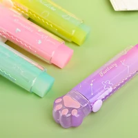 1pcs Jelly Color Paw Eraser Super Cute Correction Push Type Rubber for Pencil Cleaning School Student Gift F7365 2