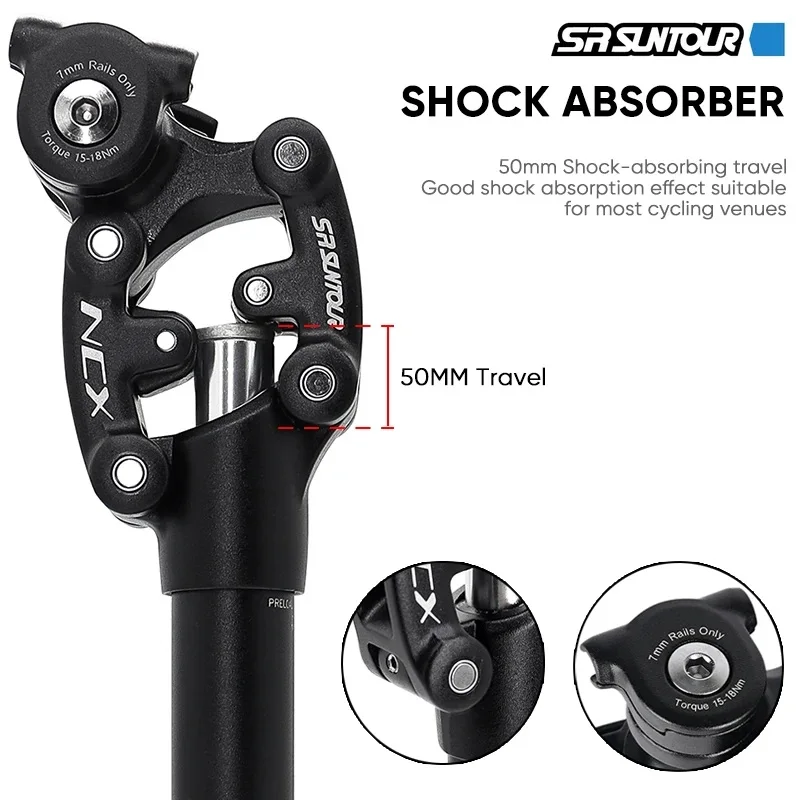 SR Suntour NCX Bike Seat Post Suspension MTB Shock Absorber for Bicycle Seat Tube 27.2 28.6 30.0 30.4 30.8 31.6 33.9mm bike seat post