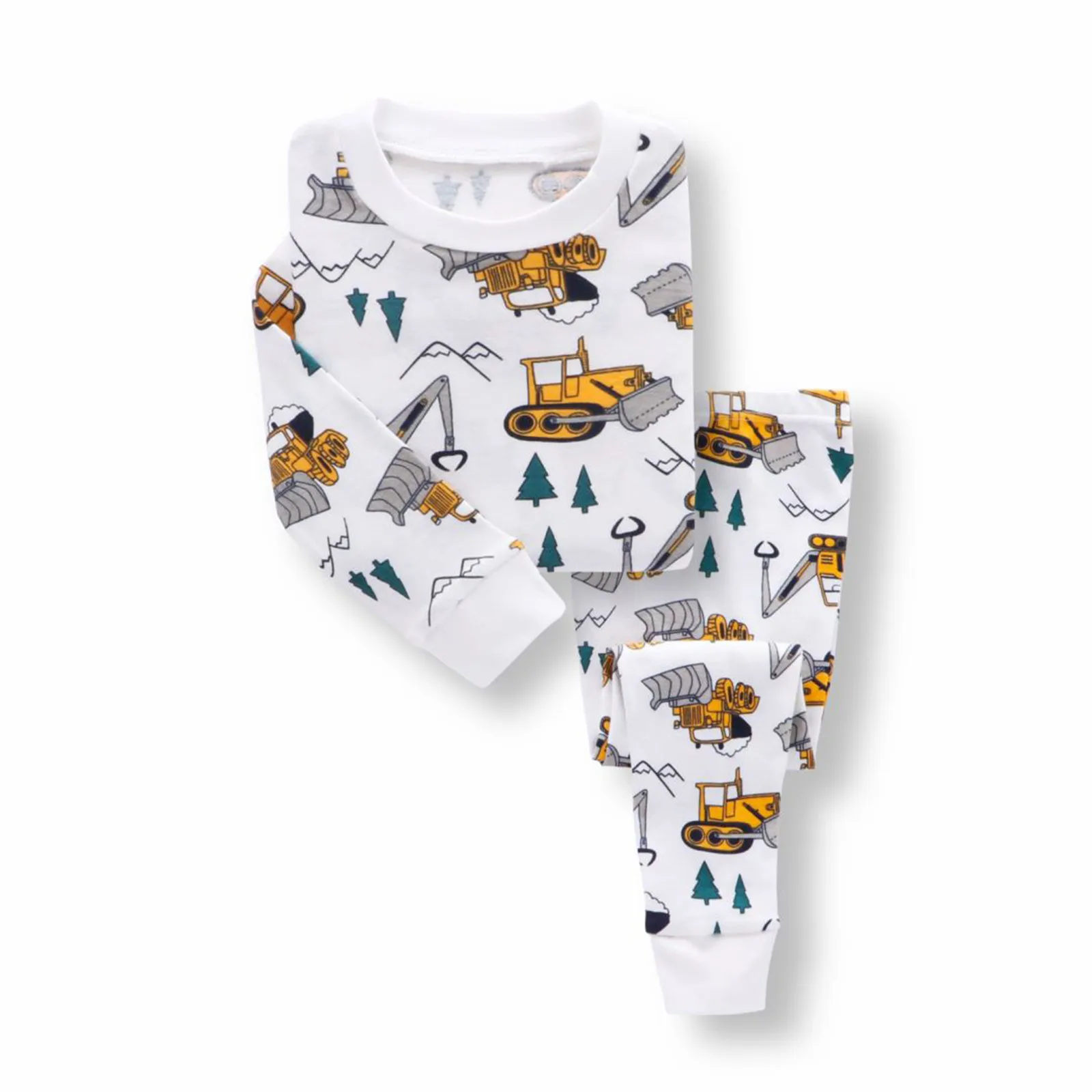 

Мягкая Пижама для маленьких девочек и мальчиков, детская одежда для сна с длинным рукавом и мультяшным принтом для малышей, комплекты из топа и штанов, зимняя одежда для мальчиков 4t