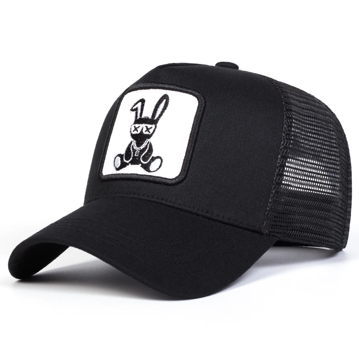 Unisex Cartoon Kaninchen Stickerei Baseball Net Caps Frühling und Sommer Outdoor Einstellbare Casual Hüte Sonnenschutz Hut – Detail 2