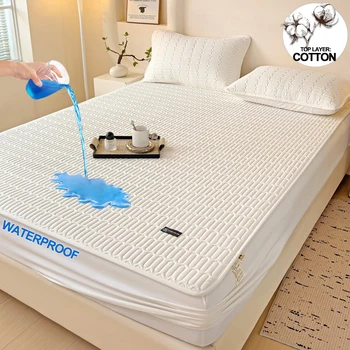 Housse de matelas imperméable, protège-matelas, respirant, Anti-poussière, antibactérien, antidérapant, hypoallergénique, pour toutes les saisons 1