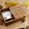 No logo empty box Solid Wood Storage Box Top Slide Personalized Gift Suitable for Ring Photo Wedding Christmas Gift Box Memorial 1