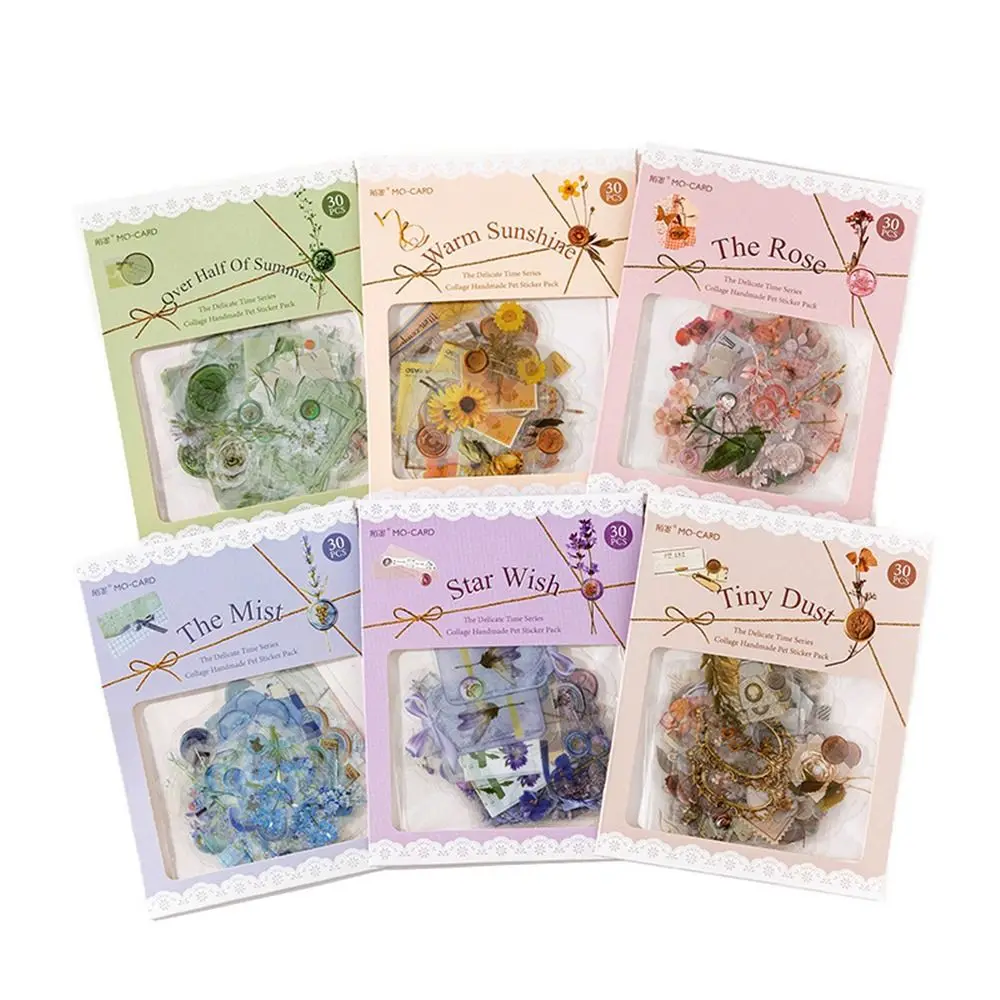 

30pcs/1pack Kawaii Stationery Stickers Vintage Character Series Diary Planner Decorative Stickers Scrapbooking Craft Stickers