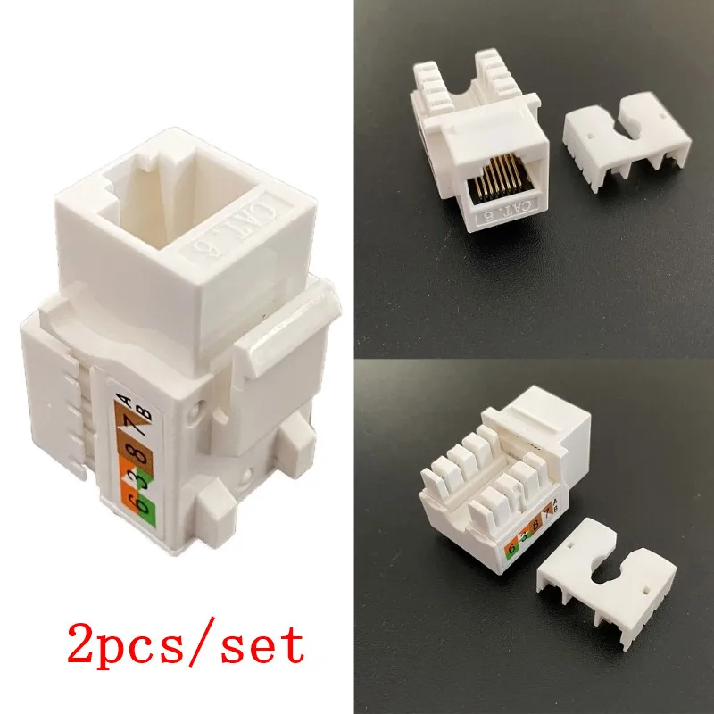

P82F 2 шт. Новый CAT6 RJ45 Женский переходник вставить разъем гнездо адаптера