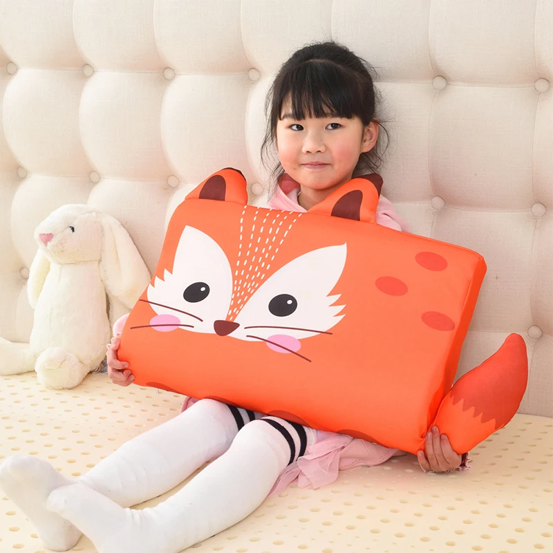 Toddler Memory Foam Pillow With Filler Fiber Slow Rebound Soft Baby Pillow Small Breathable Neck Pillow Cartoon Pillows Washable 4