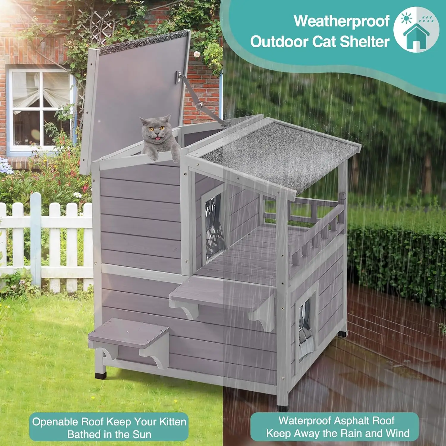 Outdoor cat house image 3