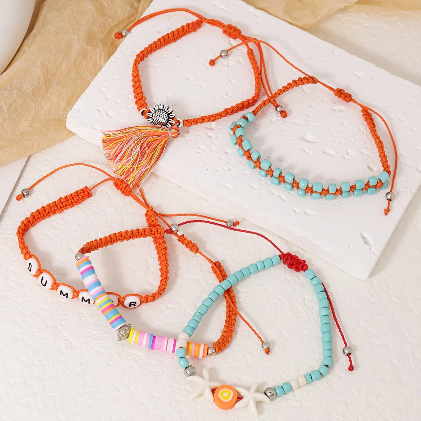 Women Bohemian Multi-Layer Bracelet Set