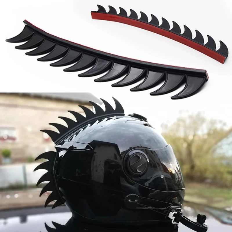 Rubber Dirt Biker Motocross Mohawk Biker Helmet Mohawks Spikes Motorcycle Helmet Mohawk Sticker