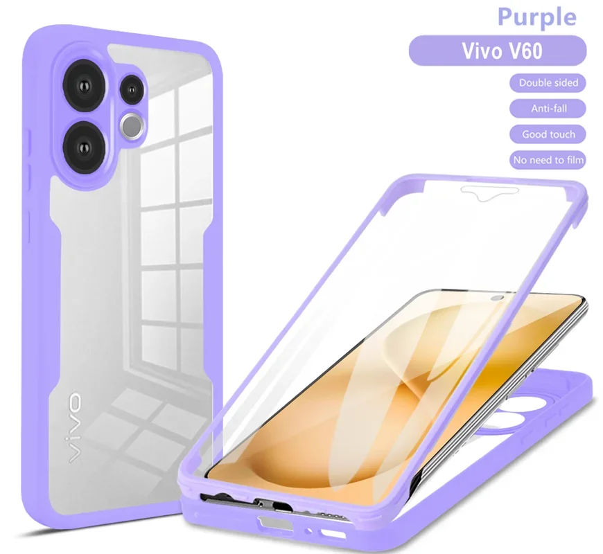 360° Full Protection Transparent HD Phone Case - 3-in-1 Design with PC+TPU Materials