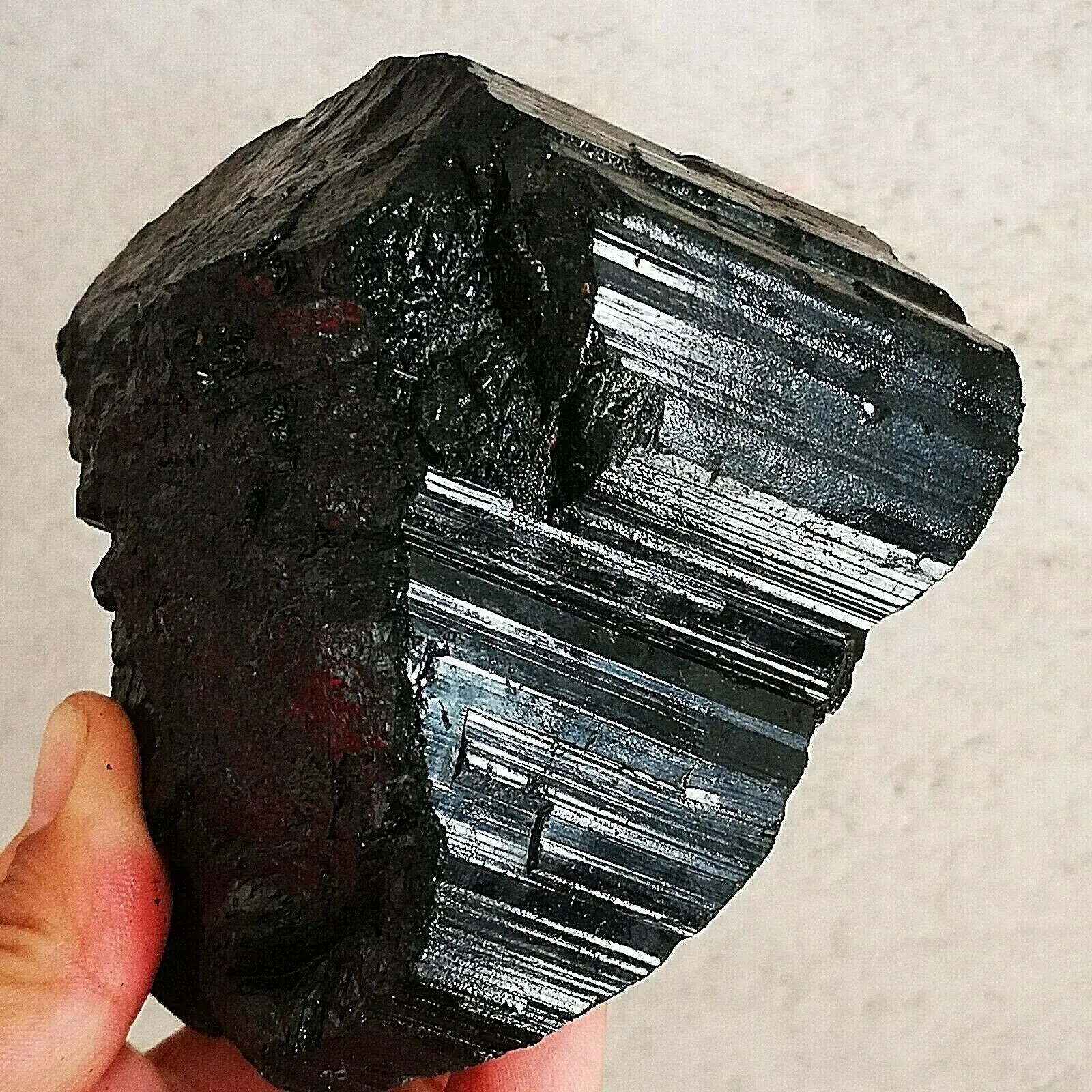 Natural Beautiful Black Tourmaline Quartz Specimen Crystal  Home Demagnetization Decoration Energy  Gem 6