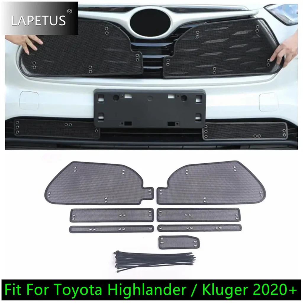 

Accessories Car Middle Insect Screening Mesh Front Grille Insert Net Anti-leaf Dust For Toyota Highlander / Kluger 2020 - 2022