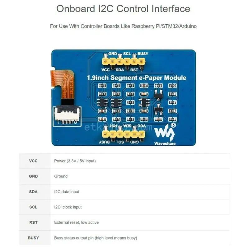 1.9 ��ġ ���׸�Ʈ �ڵ� EPaper ��ũ ��ũ�� LCD ��� ��� SPI �������̽� EPaper ��� I2C