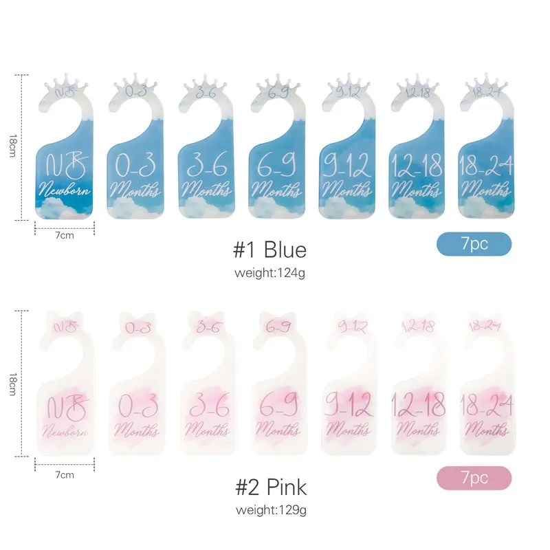 Baby Acrylic Dividers Closet Size Wardrobe Separator 0-24 Months Organizers Milestone Memorial Cards Photography Accessories
