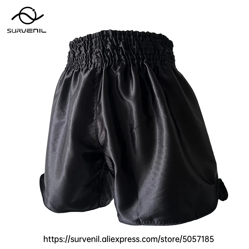 Muay Thai Shorts Plain Satin Boxing Pants Men Women Child Boy Girl Sanda Wushu Team Uniform Gym Martial Arts Kickboxing Shorts