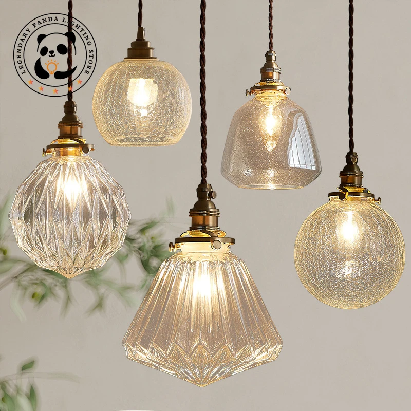 

Nordic Designer Crystal Glass Pendant Light Modern Living/Dining Room Pendant Lamp Minimalist Restaurant Kitchen Home Decoration